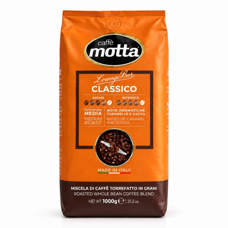 Pomarańczowa paczka kawy Caffè Motta.png