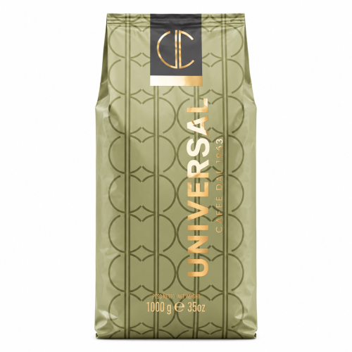 Elegancka oliwkowa opakowanie kawy Universal.png